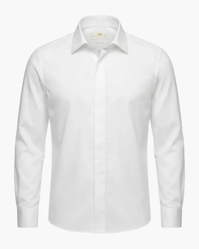 Gloriette Smokinghemd Fashion Fit weiß Baumwolle
