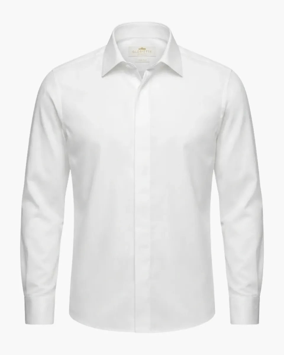 Gloriette Smokinghemd Fashion Fit weiß Baumwolle