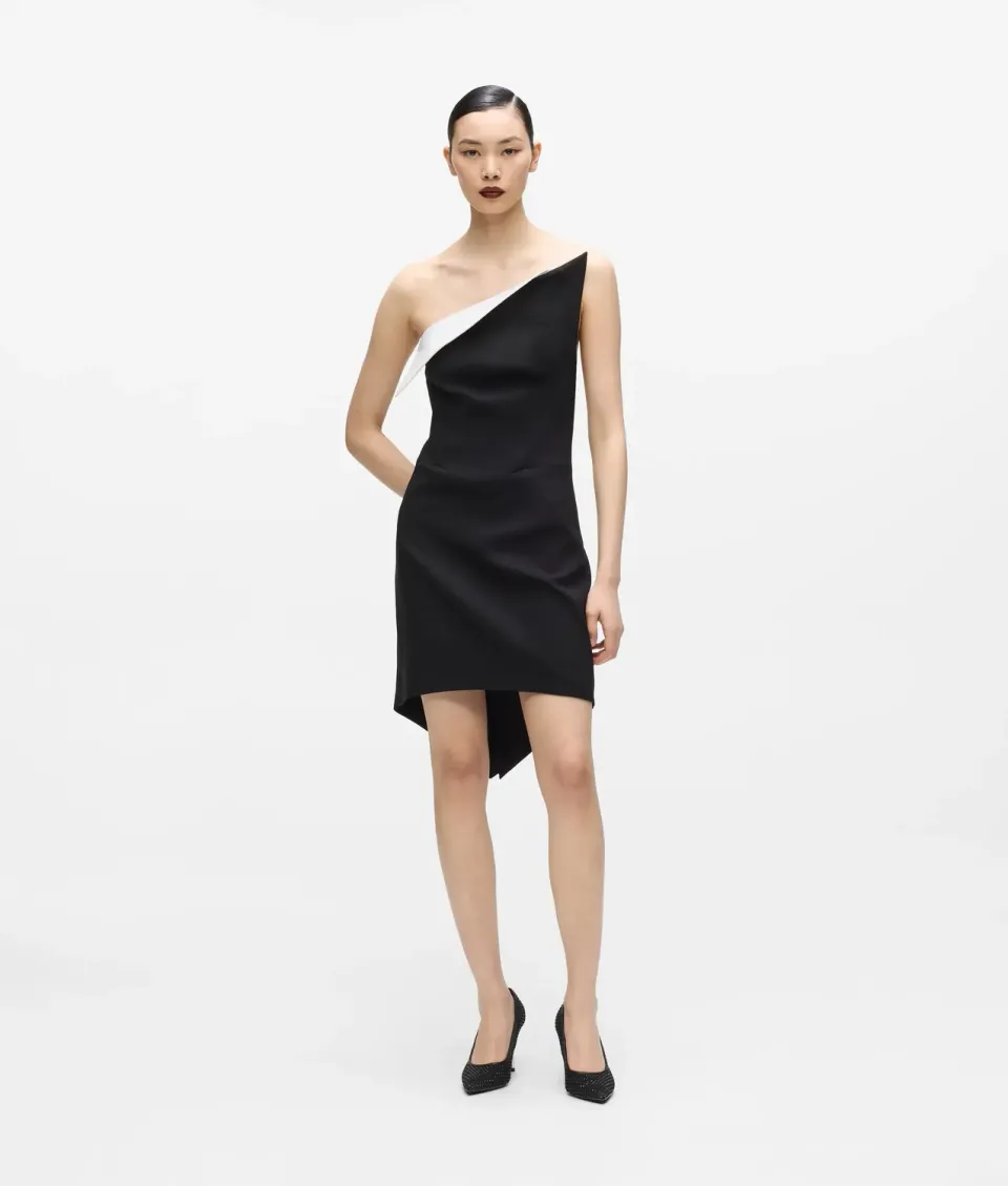 Karl Lagerfeld KL Studio Kleid asymmetrisch Wolle