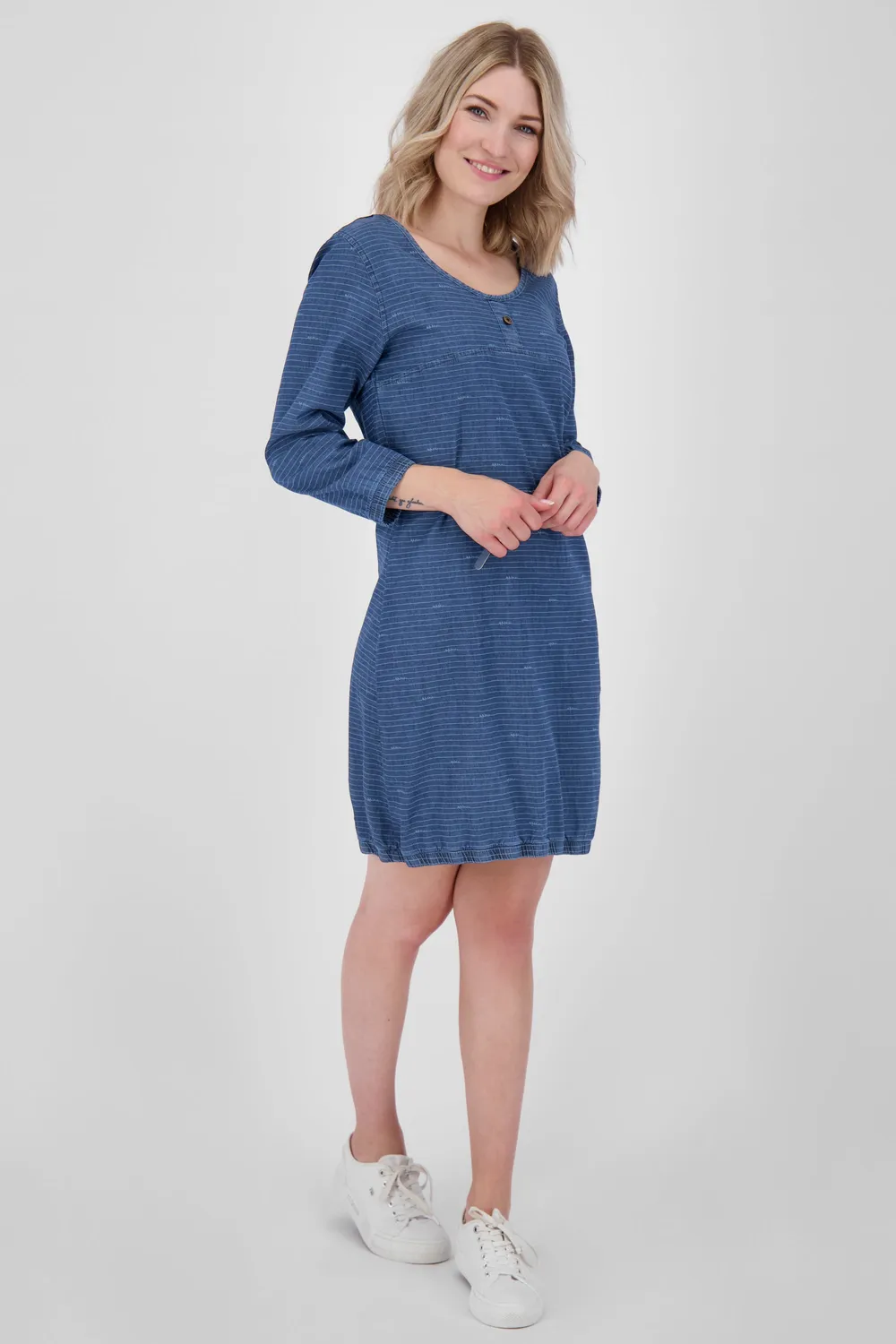 Alife & Kickin DoroAK DNM B Longsleeve Dress Dunkelblau