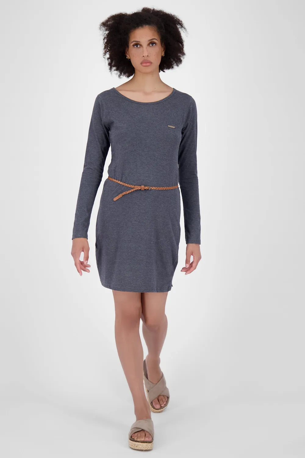 Alife & Kickin EllinAK A Kleid Dunkelblau Langarm Jersey