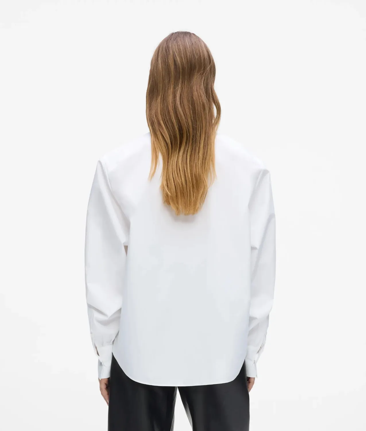 Karl Lagerfeld Karl Classics Shoulder Pad Poplin Bluse Stehkragen