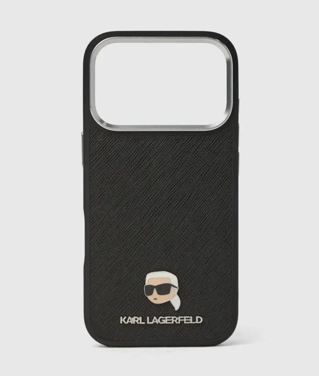 Karl Lagerfeld Ikon Karl iPhone 16 Pro Handyhülle One Size Leder-Optik