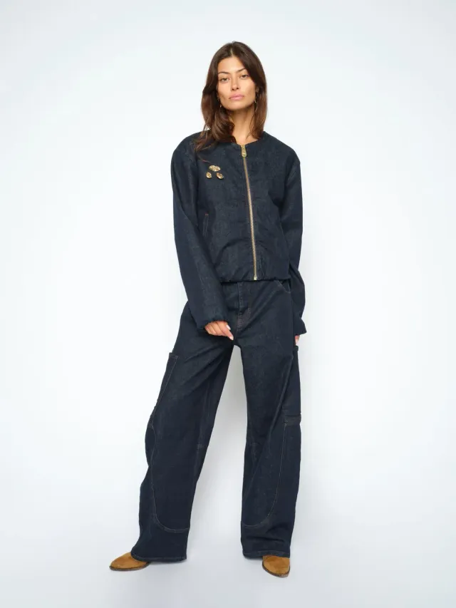 Mos Mosh Charlee Diani Jeans Dark Blue 32 Barrel
