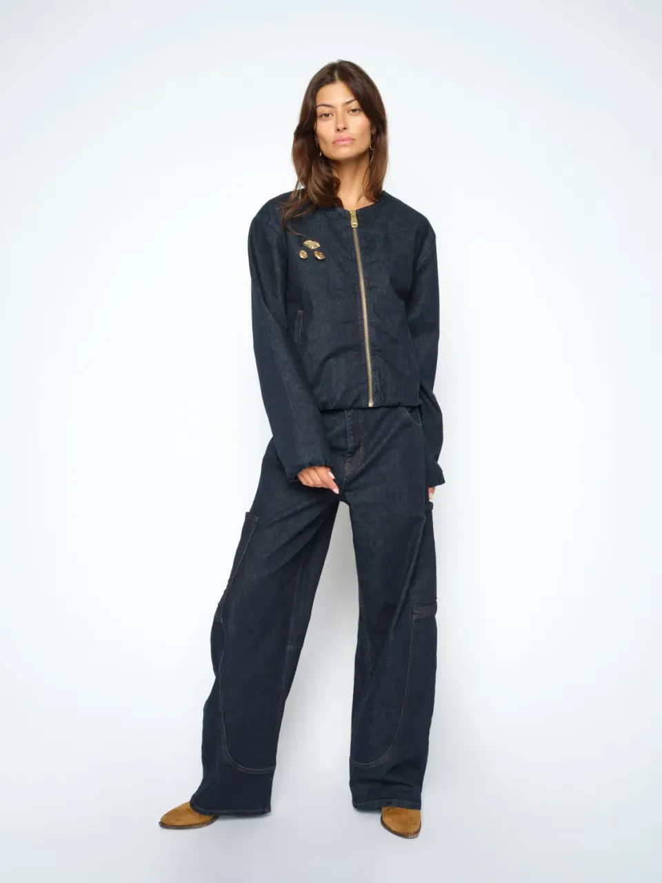 Mos Mosh Charlee Diani Jeans Dark Blue 32 Barrel