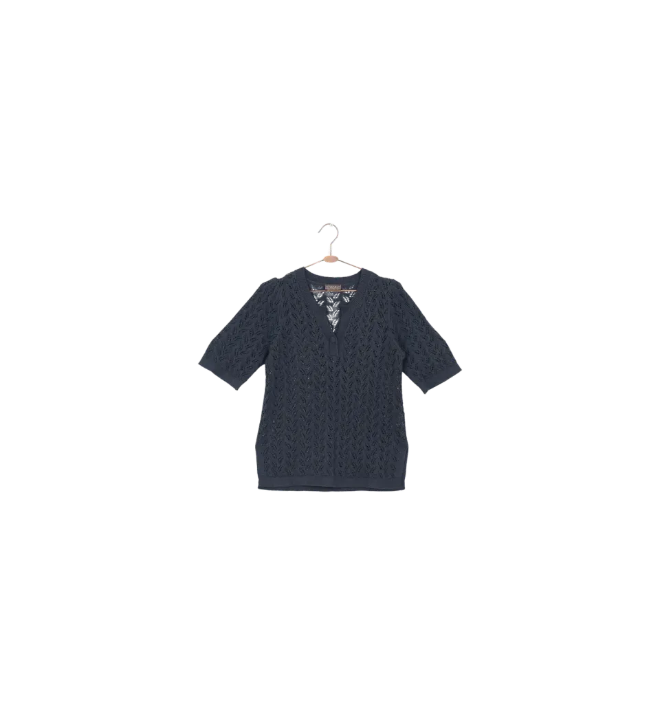 Mos Mosh MMLavish Indigo Knit Pullover Blueberry XS