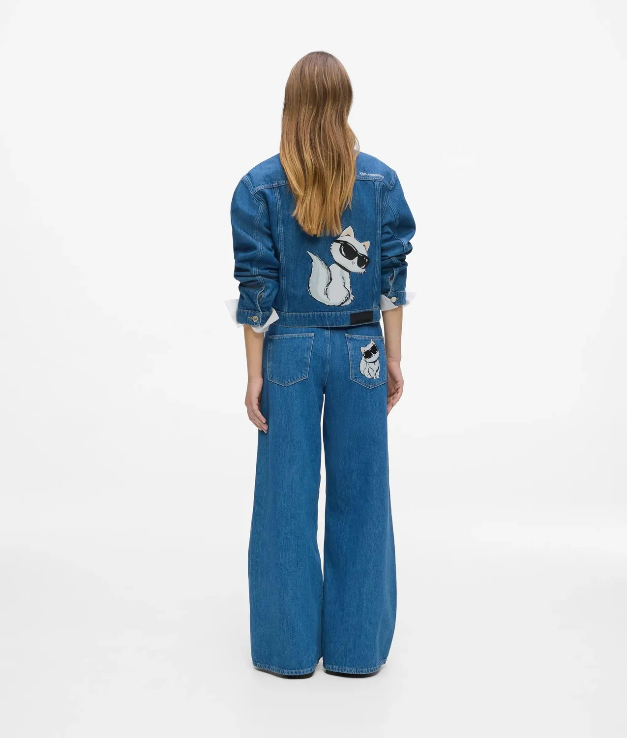 Karl Lagerfeld Ikon Wide-Leg Jeans Baumwolle