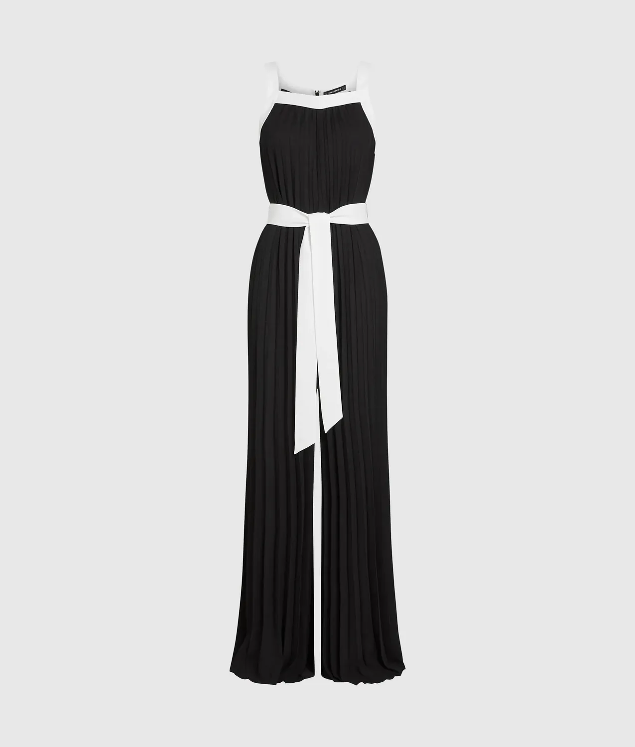 Karl Lagerfeld Pleated Jumpsuit Overall mit Plissee und Gürtel