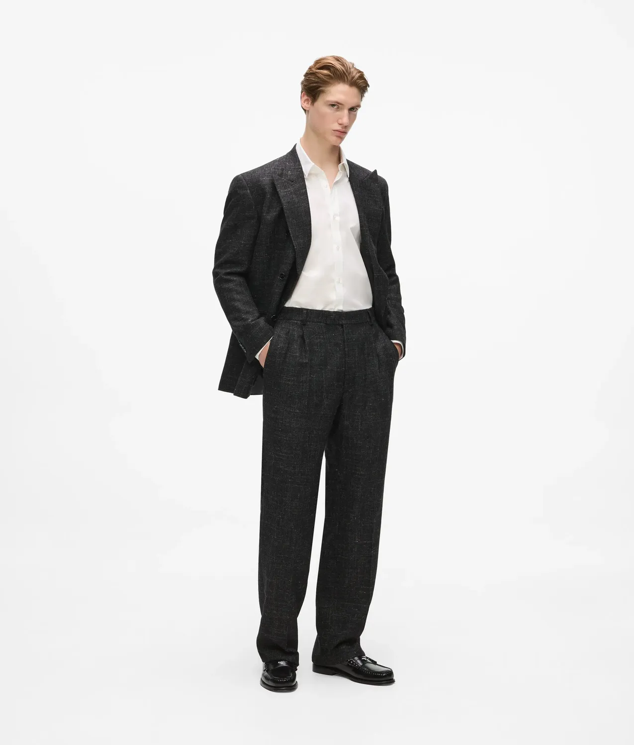 Karl Lagerfeld Anzughose Doppelfalte Wollmix Herren