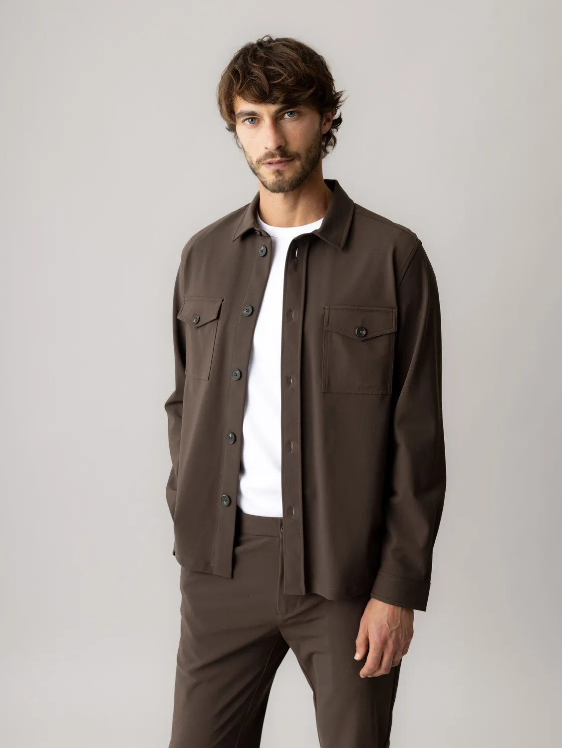Mos Mosh MMGBirk Traver Overshirt Schwarz Regular Fit