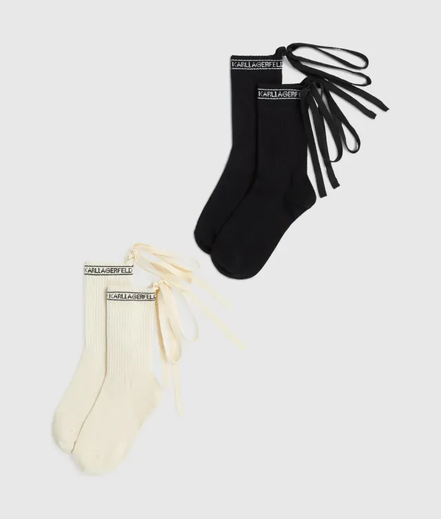 Karl Lagerfeld Logo Socken 2er-Pack mit Schnürung