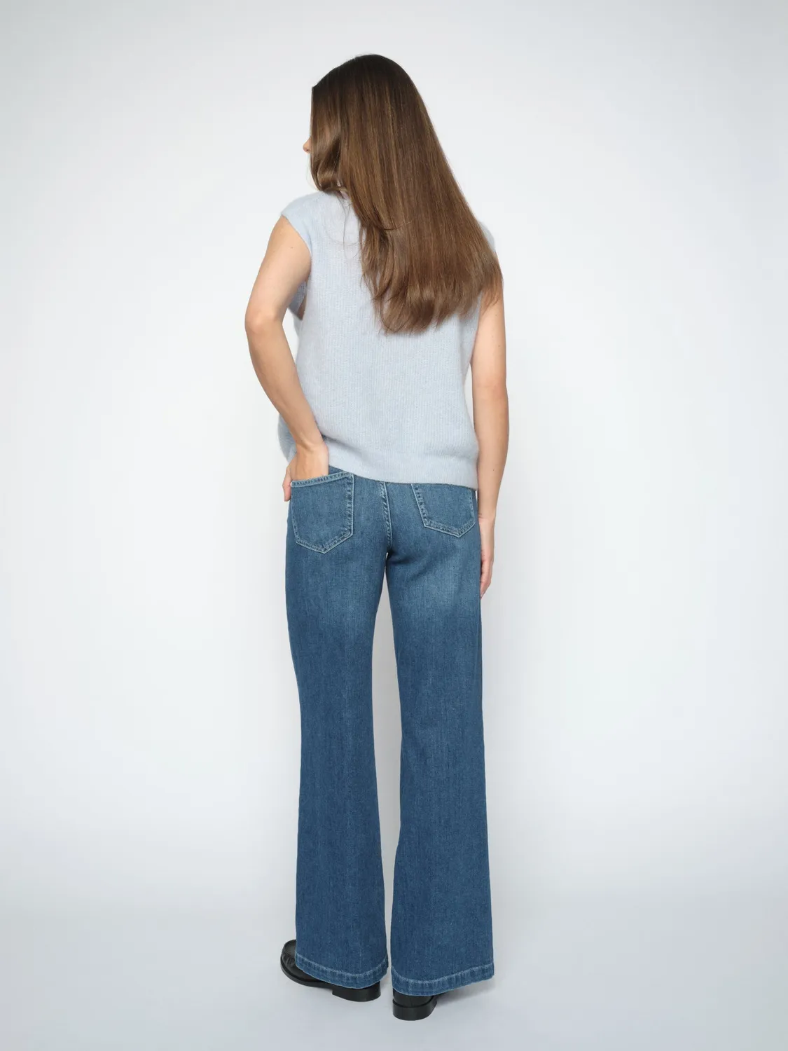 Mos Mosh MMColette Nagato Jeans Wide Leg Blue