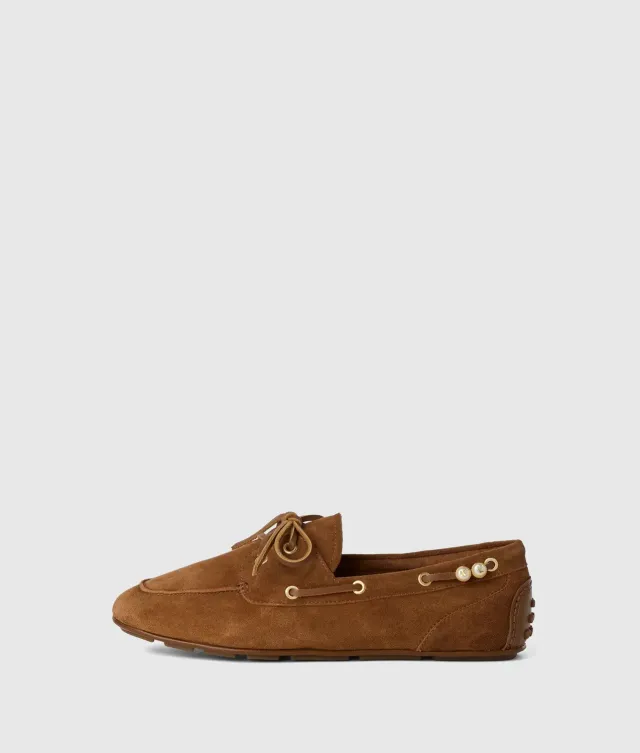 Karl Lagerfeld Ariella Bootsschuhe Suede Perlen Gr 4-10