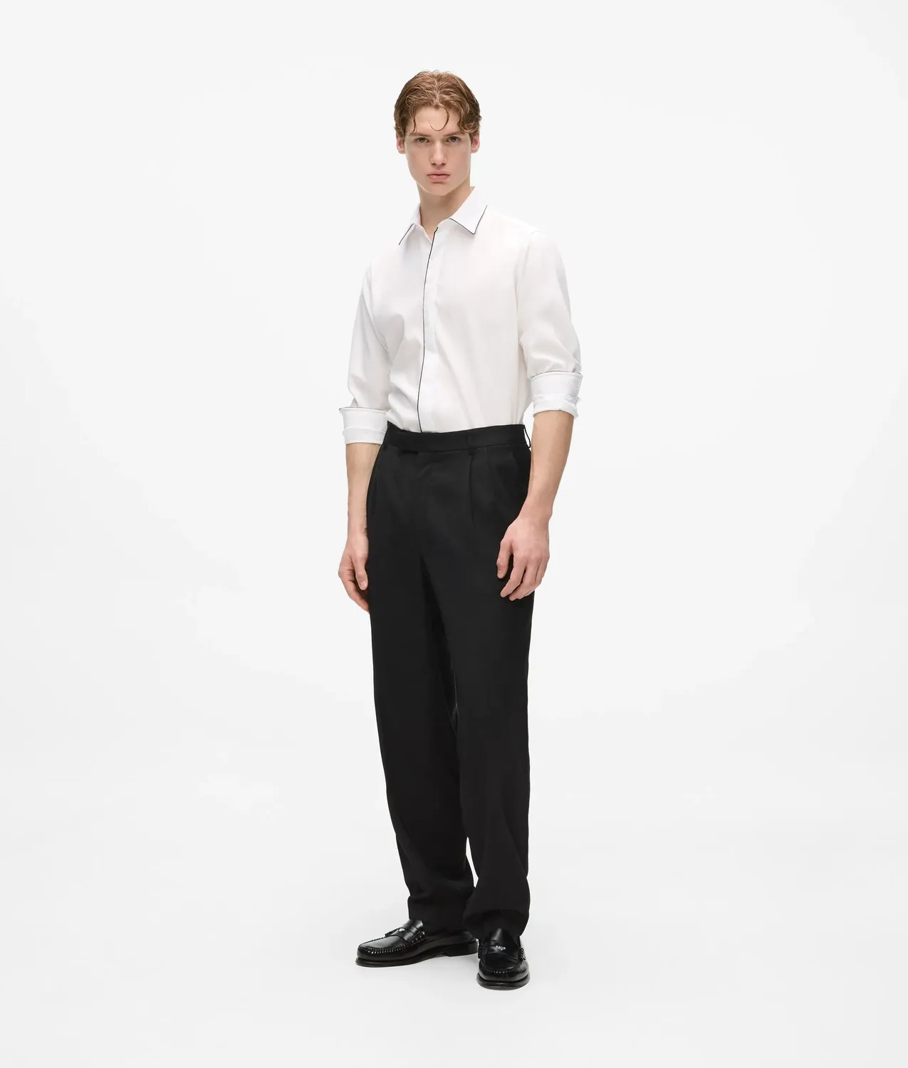 Karl Lagerfeld KL Studio Hemd Schurwolle Kragen 15-18