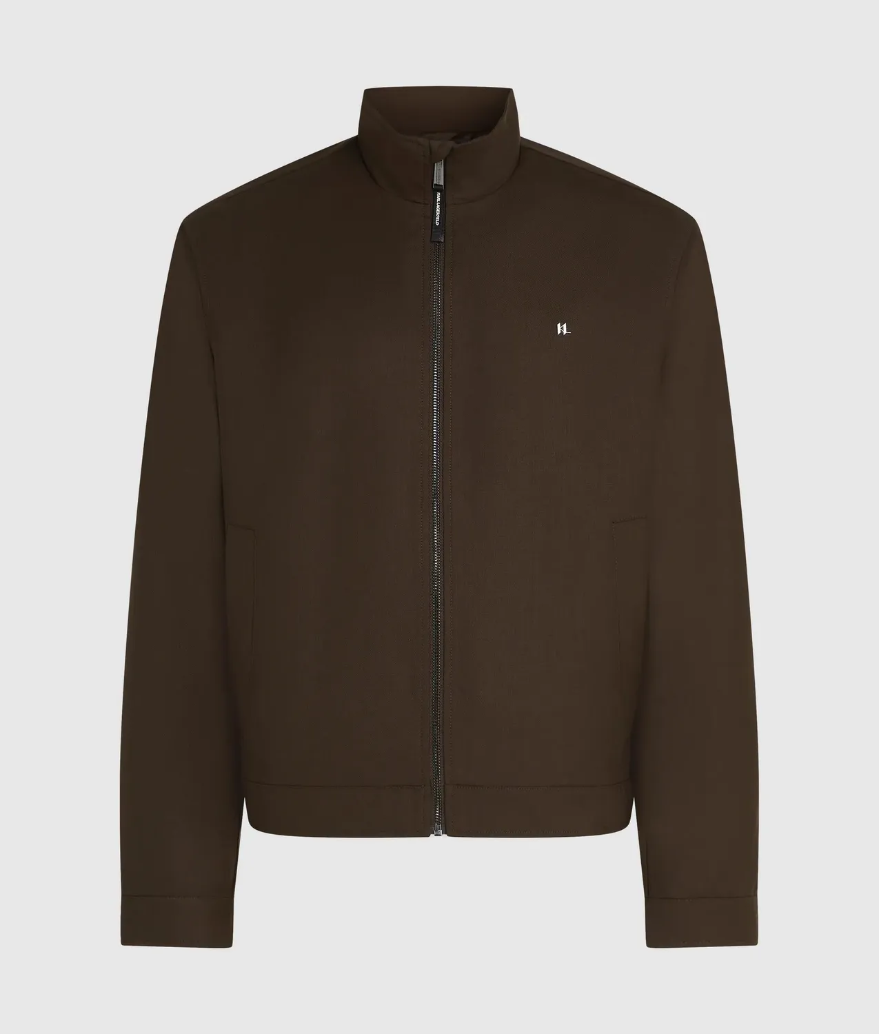 Karl Lagerfeld Jacke Wollmix leicht mit Trichterkragen