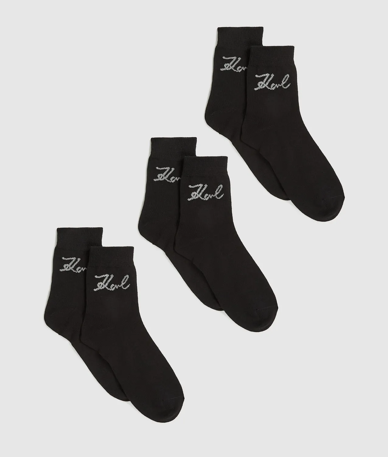Karl Lagerfeld Signature Socken 3er-Pack Gr. 9-12 Stick