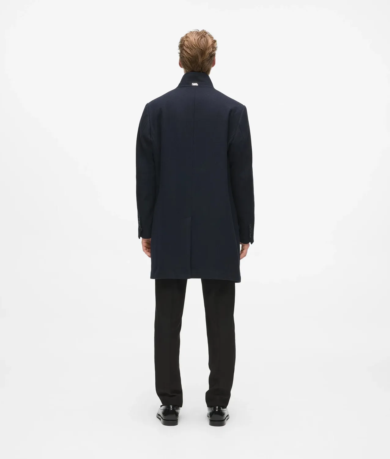 Karl Lagerfeld High-Stand Collar Mantel Wollmix Stehkragen