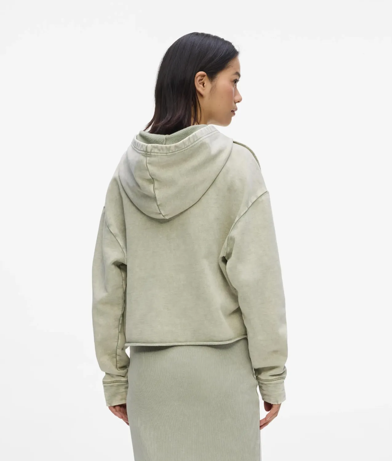 Karl Lagerfeld Jeans Washed Zip Hoodie Damen cropped