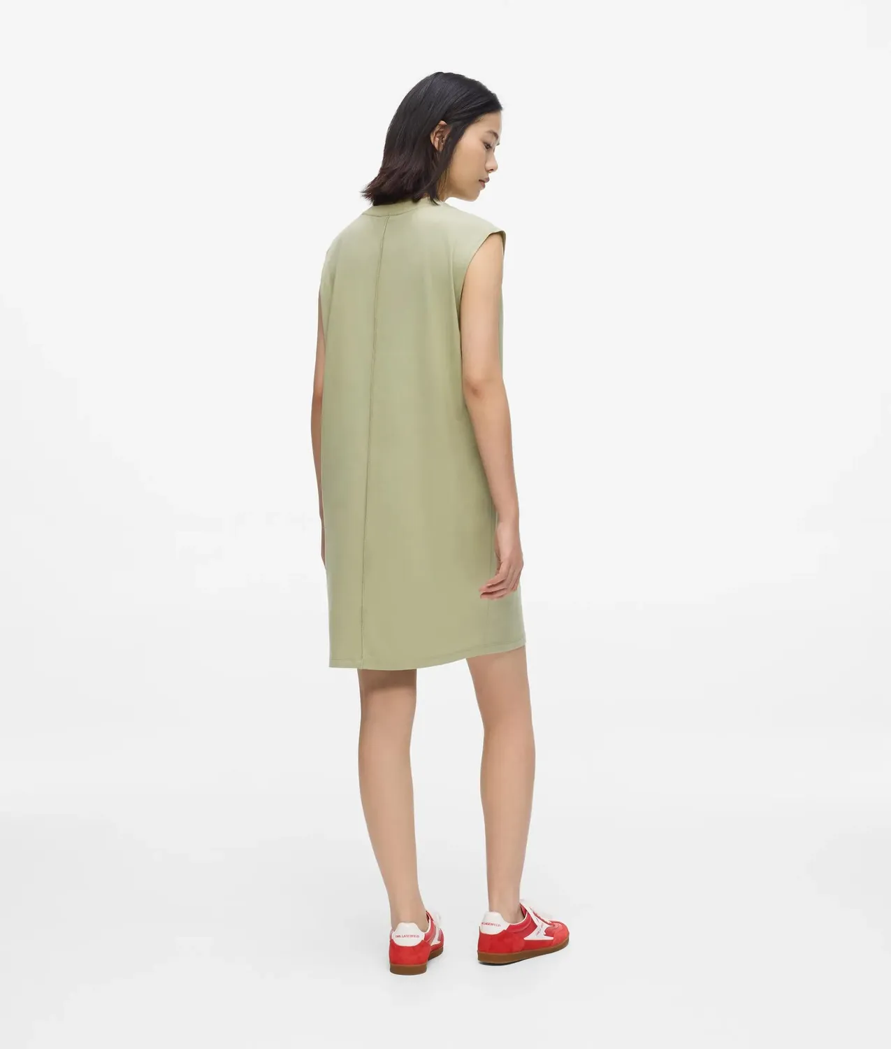 Karl Lagerfeld KL Jeans Raised Seam Tank Kleid Modal
