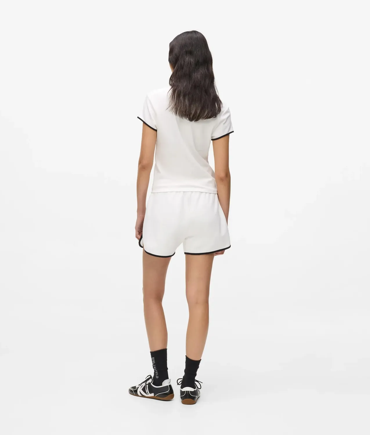 Karl Lagerfeld Logo Sweatshorts Bio-Baumwolle schwarz