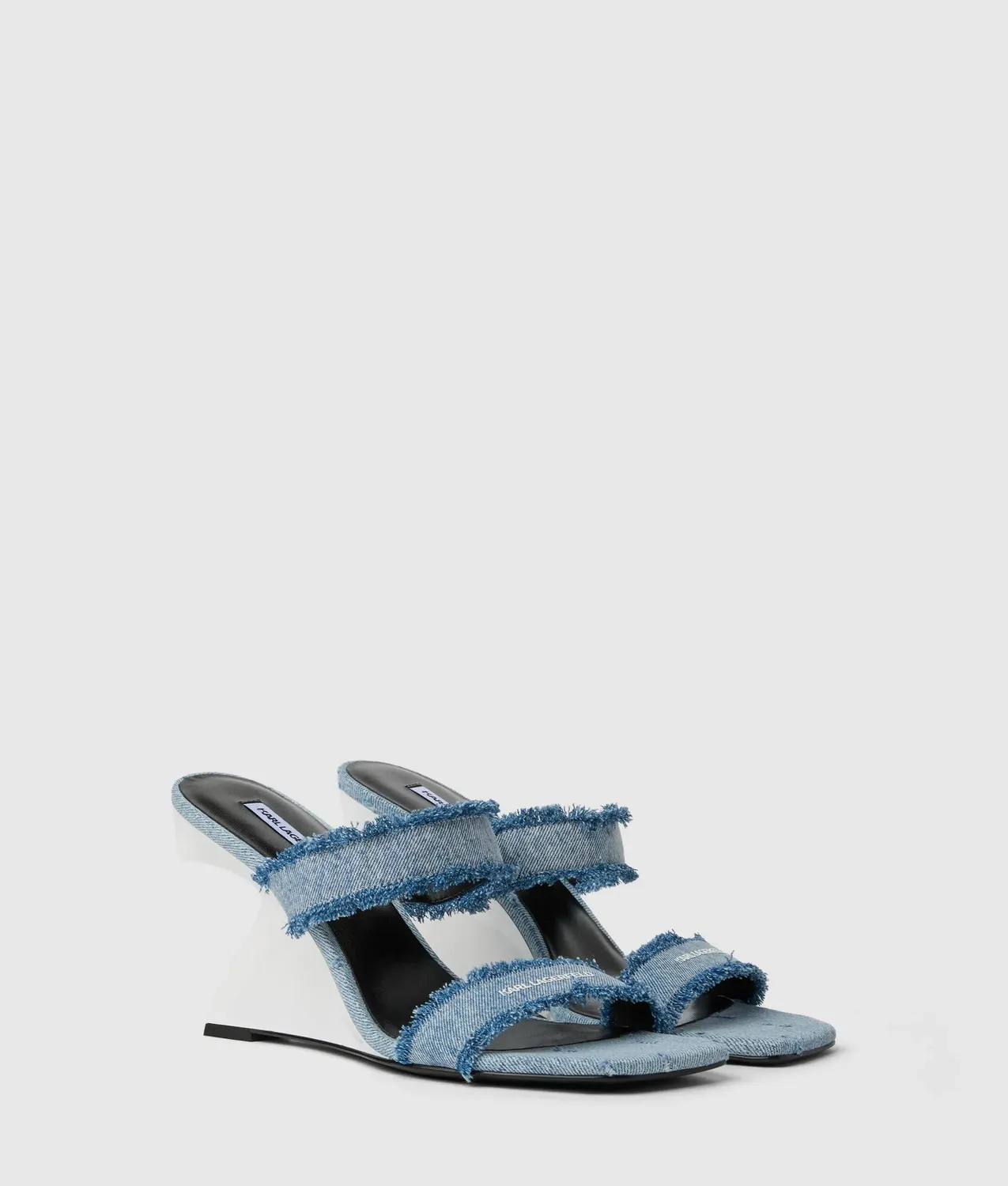 Karl Lagerfeld Waverly Sandalen Denim Keilabsatz Gr. 4-10