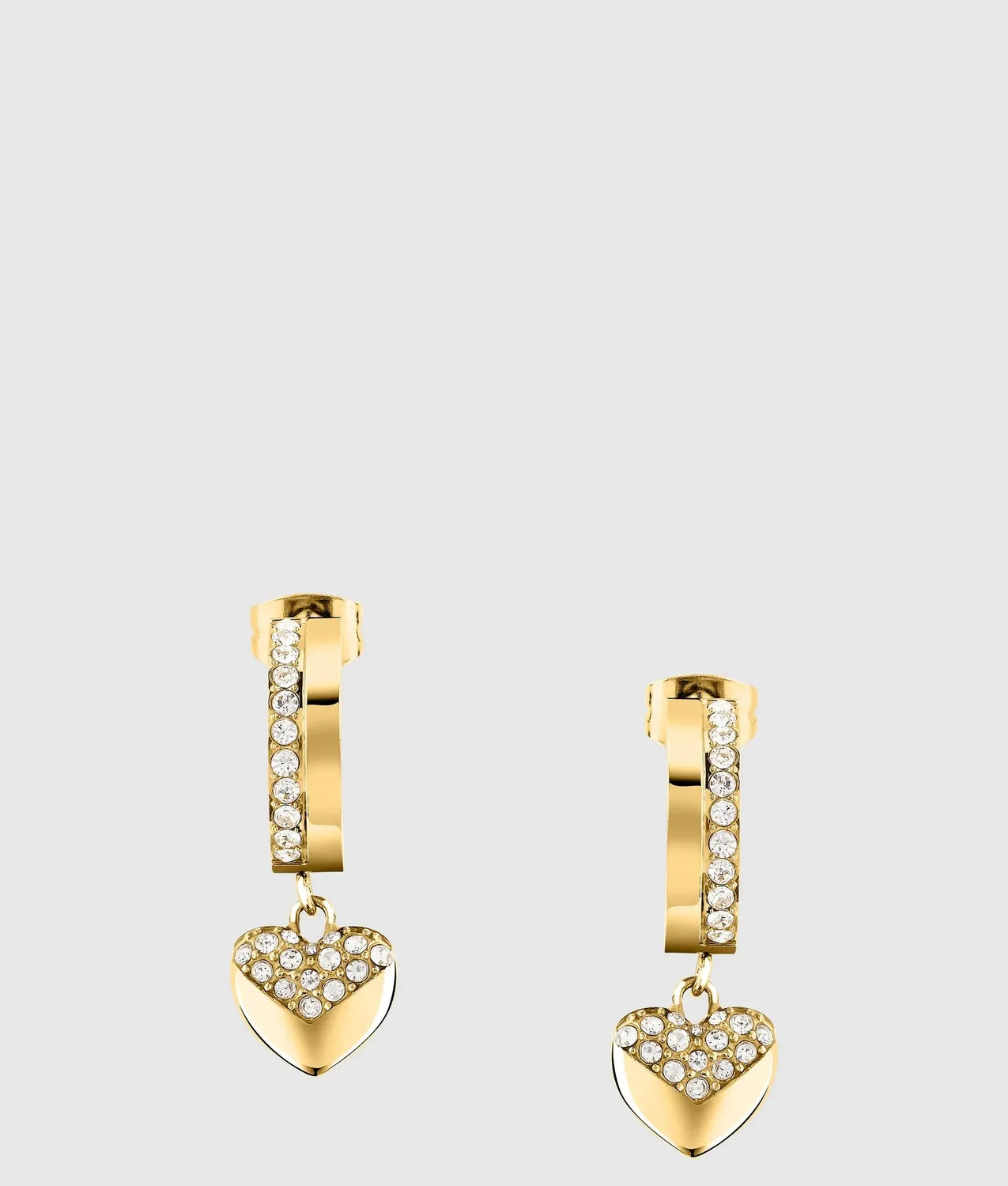 Karl Lagerfeld Heart Hoop Earrings Creolen Gold Damen