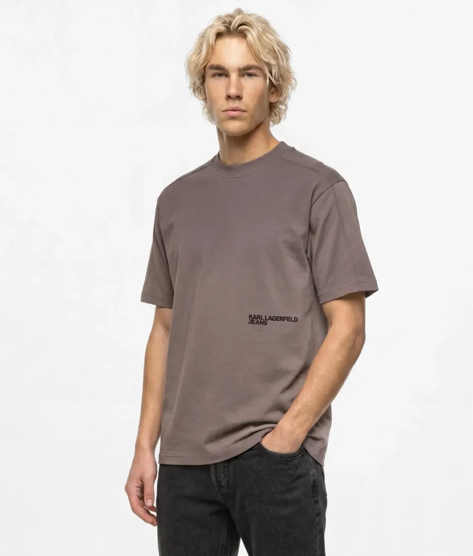 Karl Lagerfeld KL Jeans Relaxed T-Shirt Naht schwarz