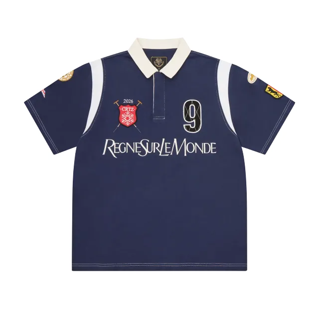 Corteiz Alpine Poloshirt RSLM Navy Baumwolle