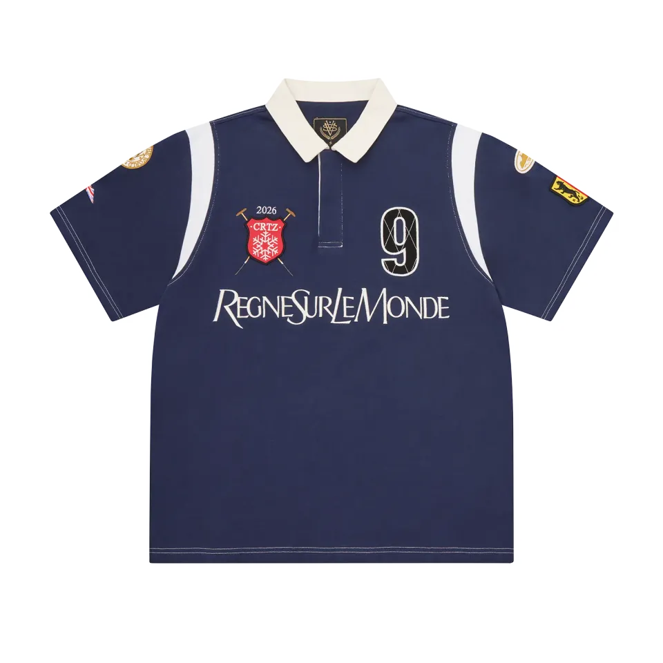 Corteiz Alpine Poloshirt RSLM Navy Baumwolle