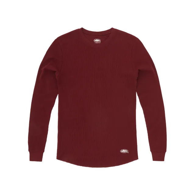 Corteiz Guerillaz Thermal Jersey Burgundy Langarm