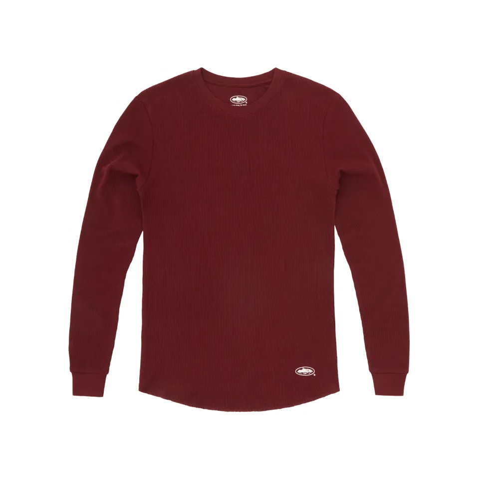 Corteiz Guerillaz Thermal Jersey Burgundy Langarm