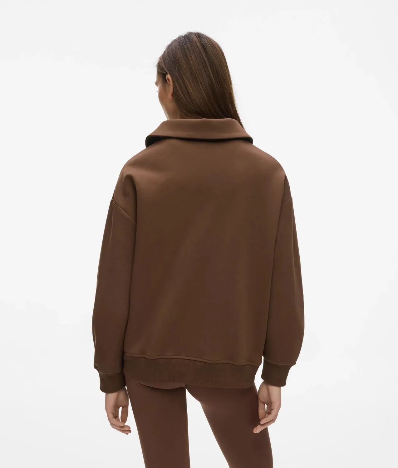 Karl Lagerfeld Logo Half-Zip Sweatshirt Baumwolle