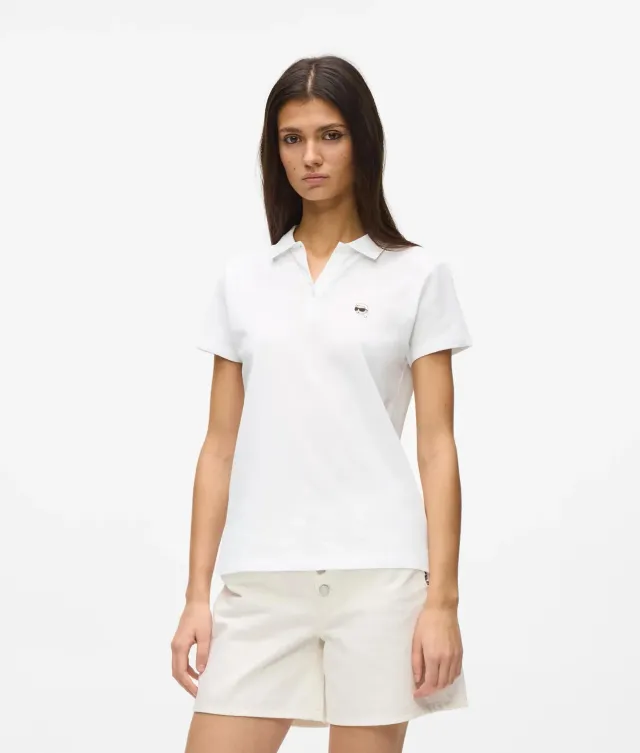 Karl Lagerfeld Ikon Pique Poloshirt Bio-Baumwolle gestickt