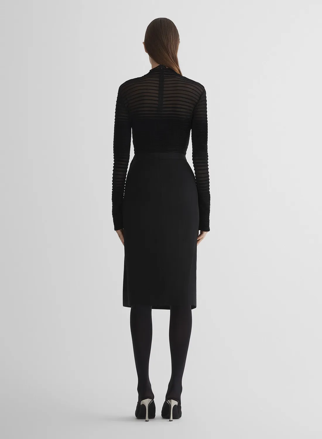 Mugler Cirque dHiver Top Schwarz Transparent