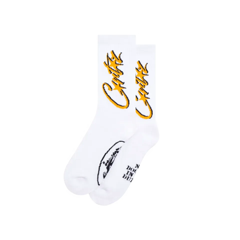 Corteiz Allstarz Socken Weiß 1 Paar Gr. 6-12