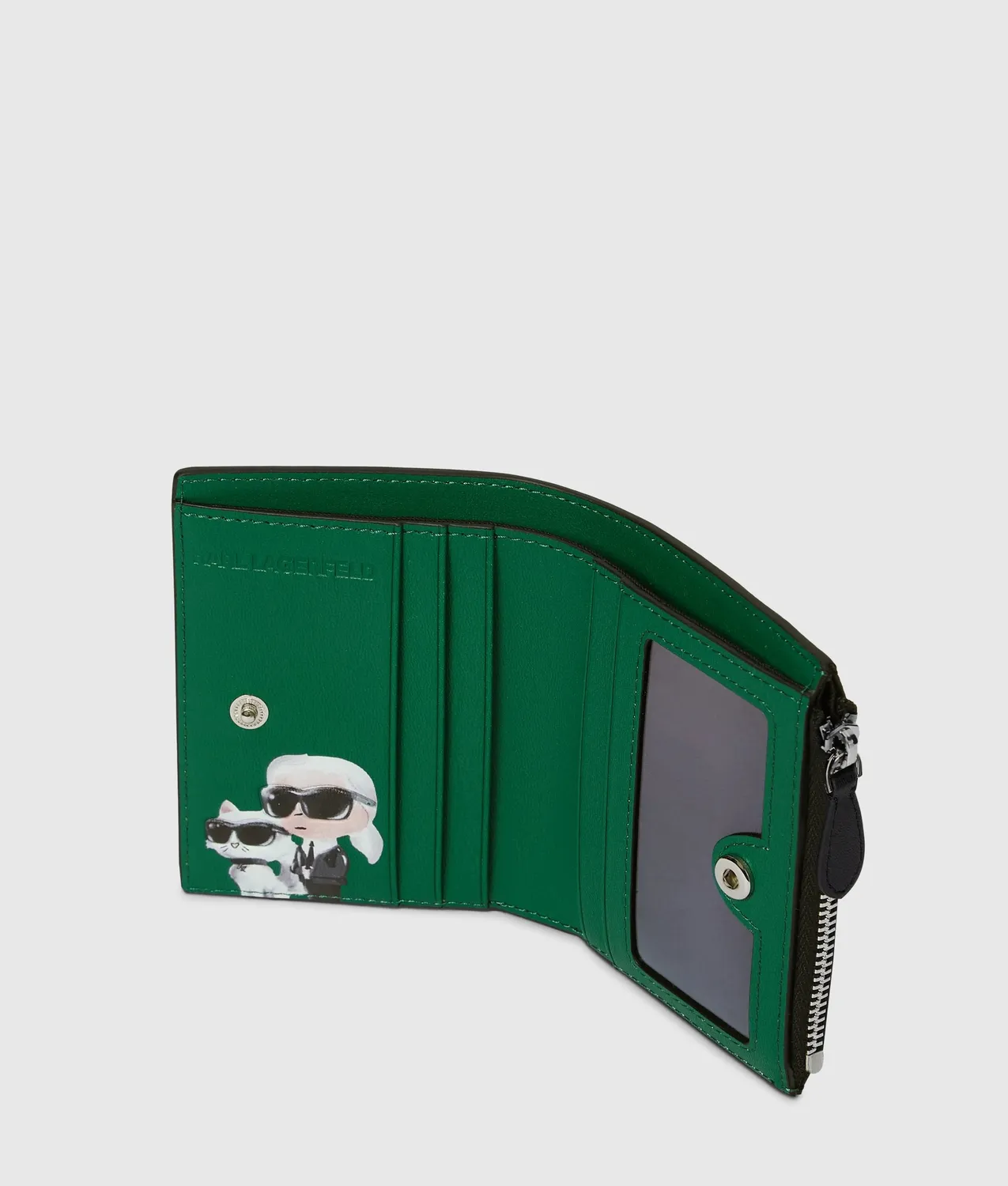 Karl Lagerfeld Ikon Geldbörse Bifold Klein Pebble