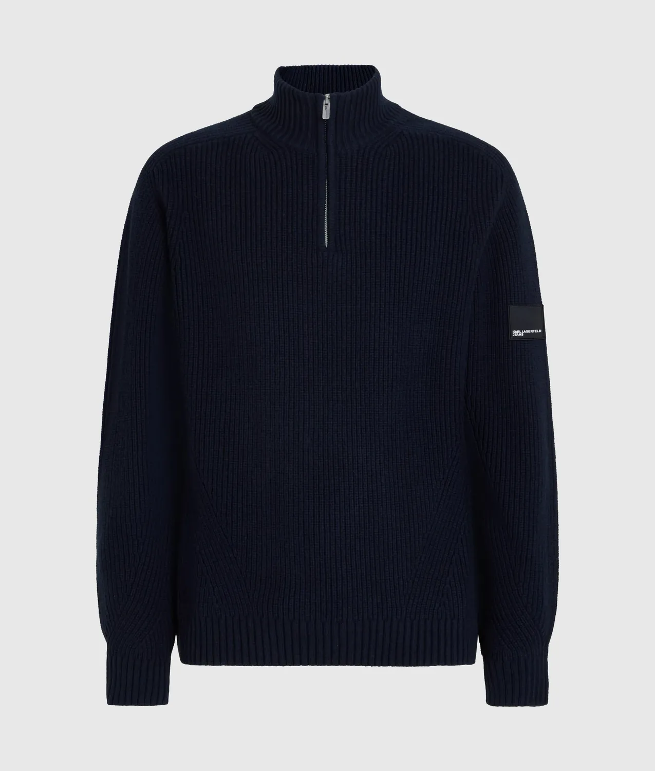 Karl Lagerfeld KL Jeans Half-Zip Box Logo Sweater Größe M
