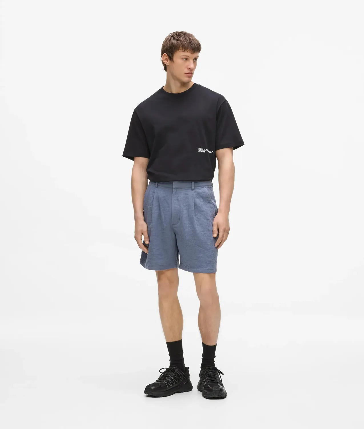 Karl Lagerfeld KL Jeans Shorts Crinkle-Baumwolle