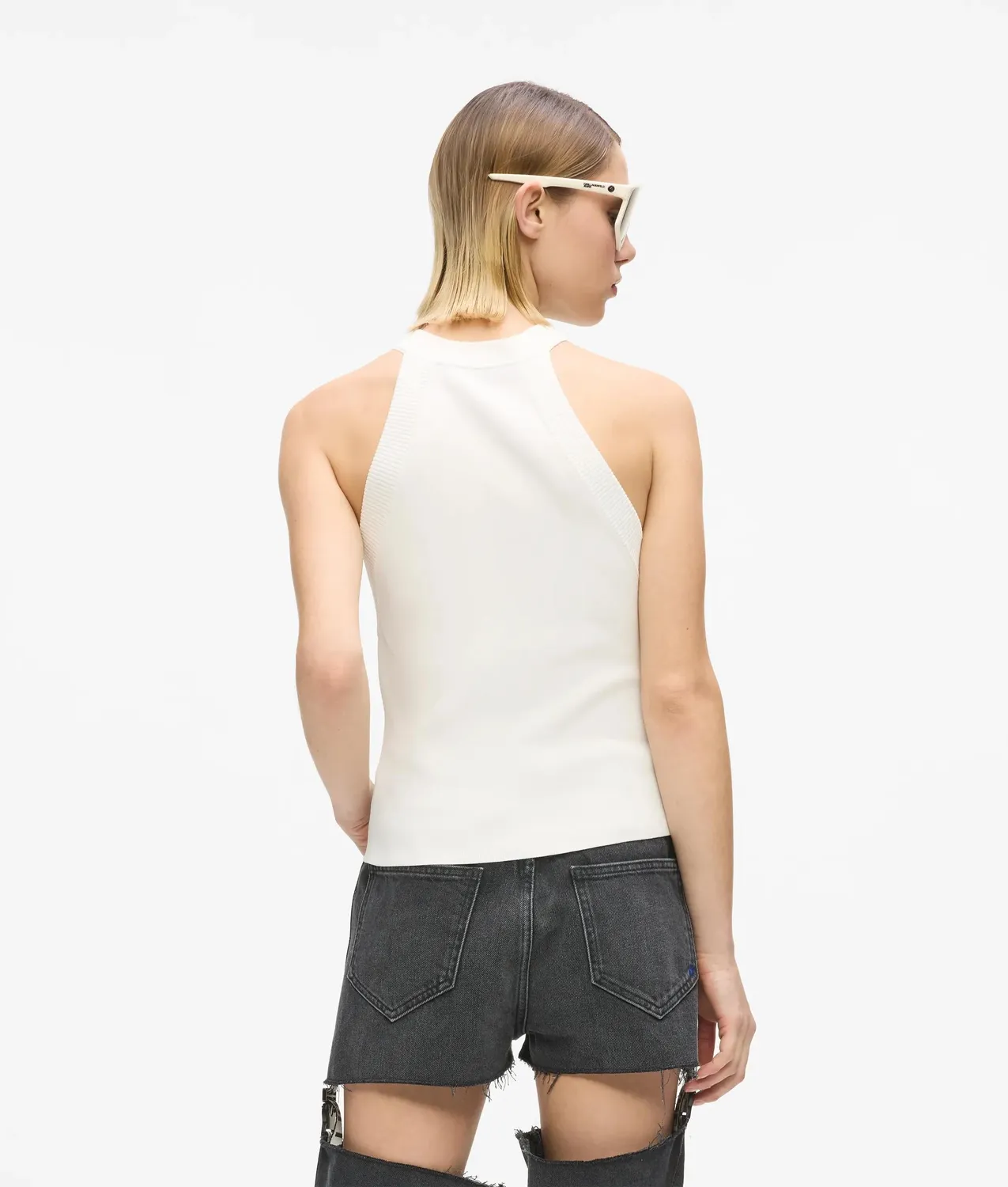 Karl Lagerfeld KL Jeans Racer Tank Top Strick Logo