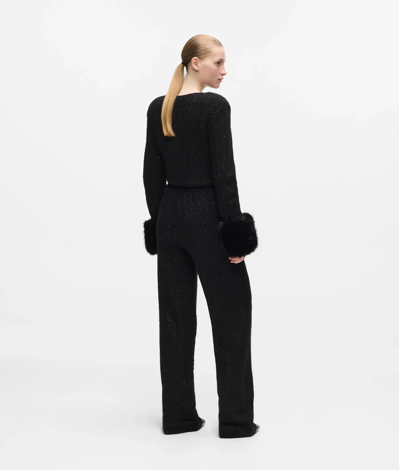 Karl Lagerfeld Eyewear Bouclé Strickhose Pailletten