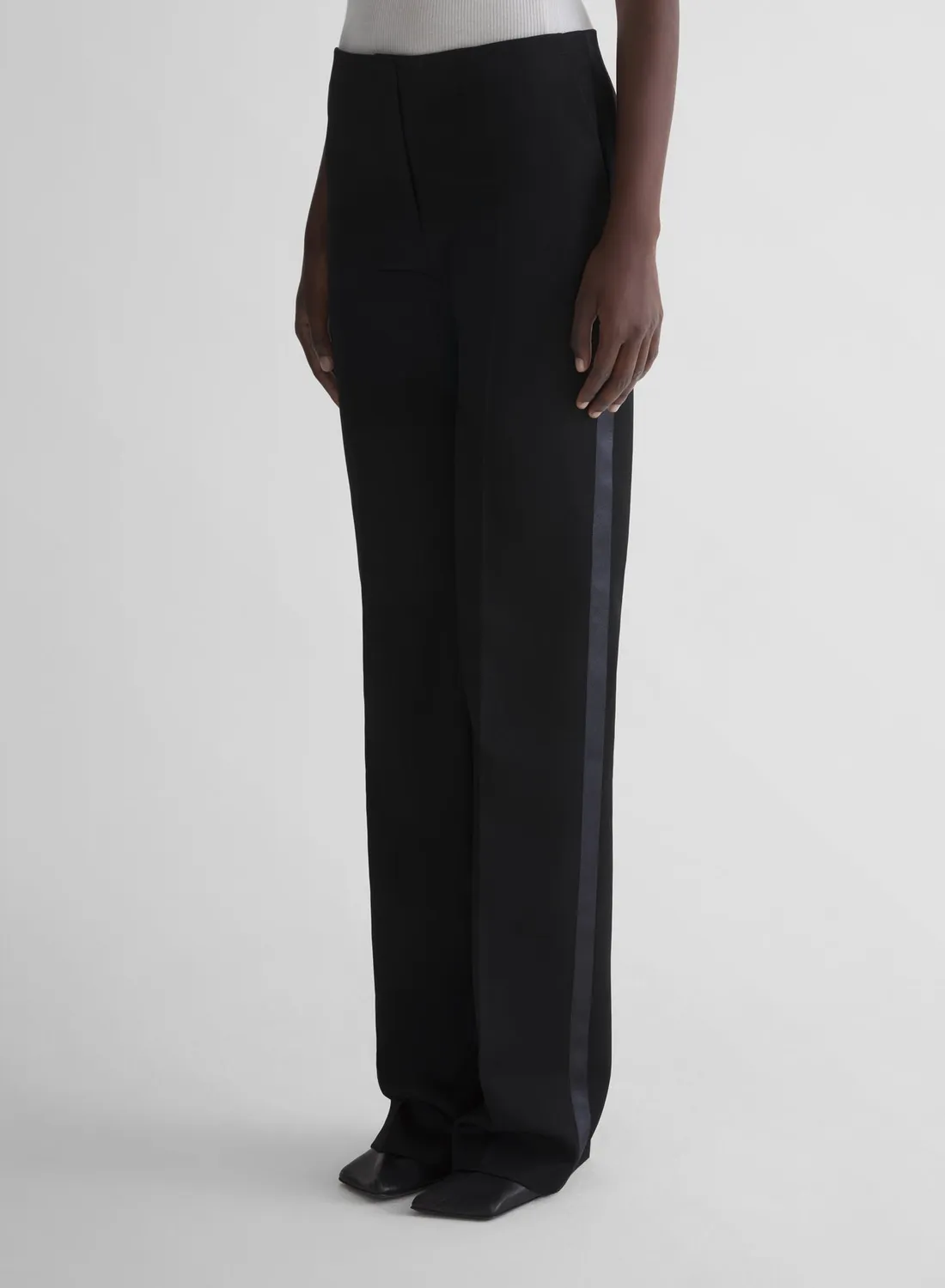 Mugler Tuxedo Hose Schwarz Low Waist 34-46