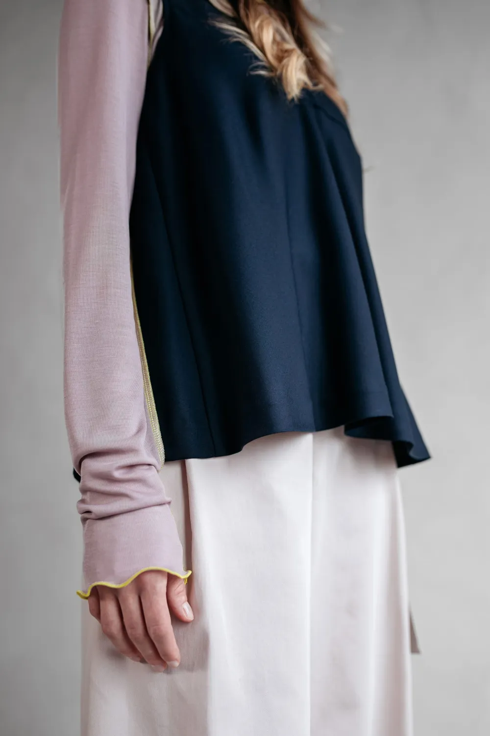 isarti Angolo Top Notte Blu Tencel