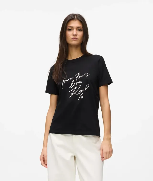 Karl Lagerfeld With Love T-Shirt Bio-Baumwolle