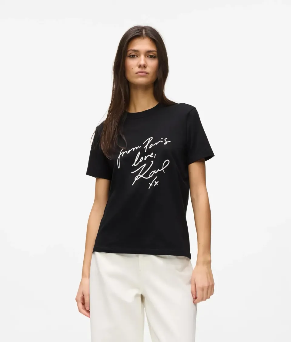 Karl Lagerfeld With Love T-Shirt Bio-Baumwolle