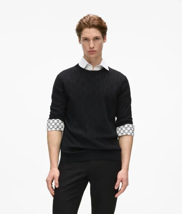 Karl Lagerfeld Monogram Pullover Herren Rundhals