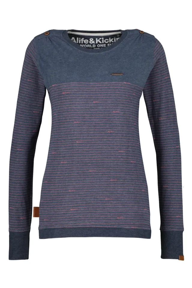 Alife & Kickin LeonieAK Z Longsleeve Dunkelblau gestreift