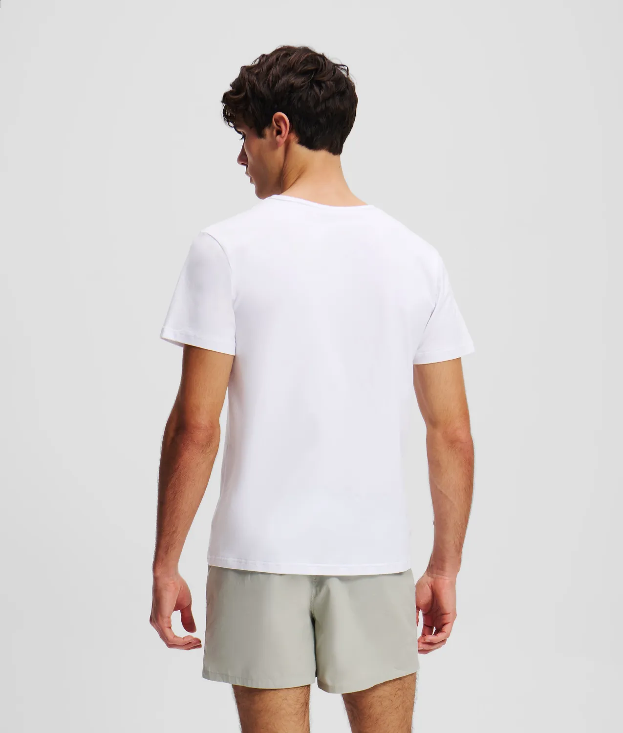 Karl Lagerfeld Logo V-Neck T-Shirt 2er-Pack Herren weiß