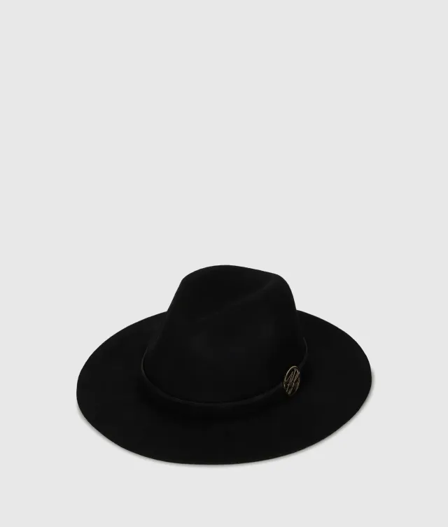 Karl Lagerfeld K/Autograph Fedora Hut Wolle mit breiter Krempe