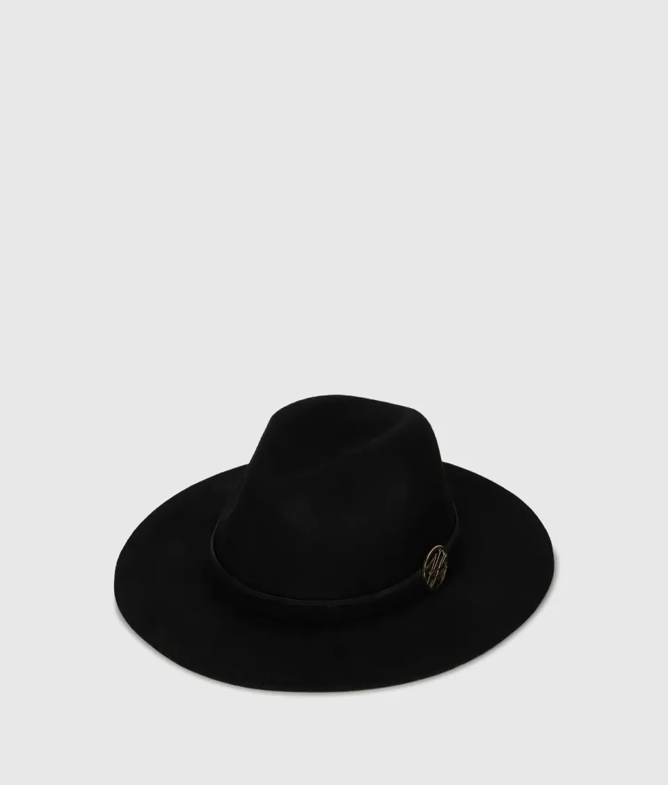 Karl Lagerfeld K/Autograph Fedora Hut Wolle mit breiter Krempe