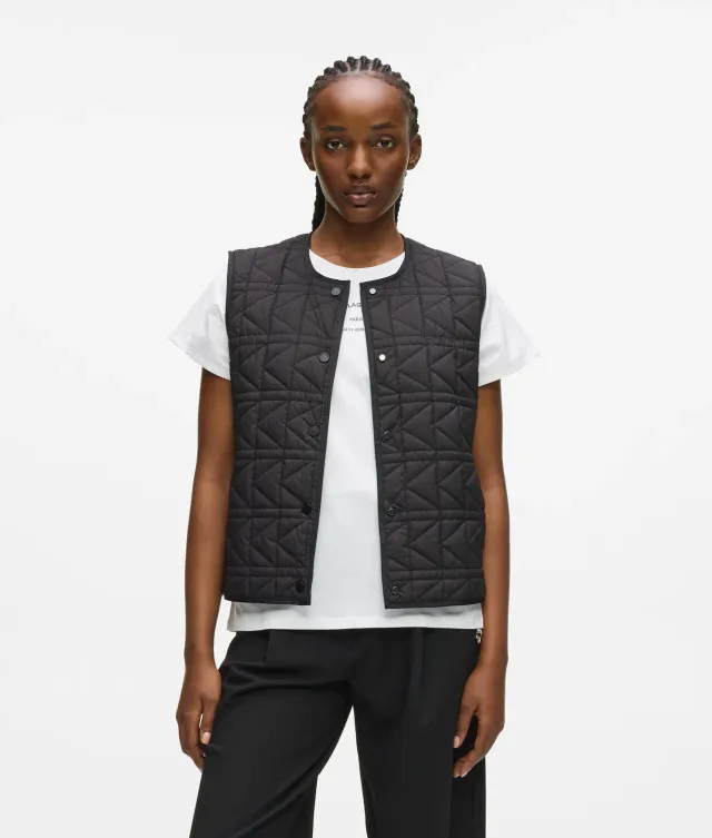 Karl Lagerfeld Gilet gesteppt leicht Taft ärmellos